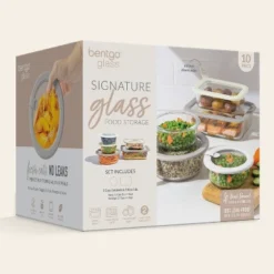 Bentgo 10pc Glass Signature Glass Food Storage Set White Stone -Target KitchenAid GUEST 7f424f24 dd32 4fc1 825c af387df09dbd