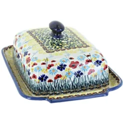Blue Rose Polish Pottery M080 Manufaktura Large Butter Dish -Target KitchenAid GUEST 7f9be2a8 21b6 41ce 8d86 5cb18f42d6a8