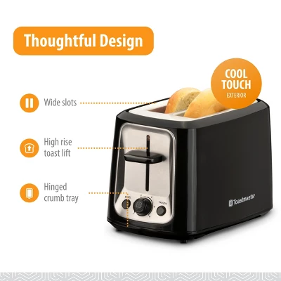Toastmaster 2-Slice Cool Touch Toaster, Black 4 Toastmaster 2-Slice Cool Touch Toaster, Black - Image 2