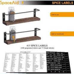 4-Pack Spice Rack Organizer Wall Mount With 415 Labels (no Jars Included) -Target KitchenAid GUEST 7fc54a6c ba8e 4aac 980b fa6b23ffff61