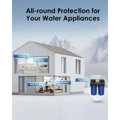 Waterdrop Whole House Water Filter System, Reduce Iron & Manganese, With Carbon And Sediment Filters, 5-Stage Filtration, 1" Inlet/Outlet 9 Waterdrop Whole House Water Filter System, Reduce Iron & Manganese, With Carbon And Sediment Filters, 5-Stage Filtration, 1" Inlet/Outlet - Image 7