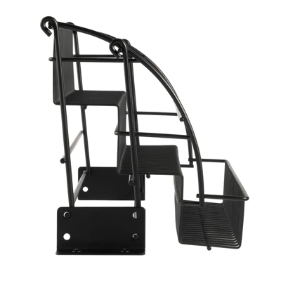 YIYIBYUS Black 3-Tier Pull-out Spice Organizer Rack, Retractable Kitchen Storage Rack 9 YIYIBYUS Black 3-Tier Pull-out Spice Organizer Rack, Retractable Kitchen Storage Rack - Image 7