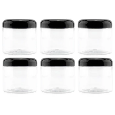 Cornucopia Brands Clear Plastic Jars W/ Black Plastic Lids 6pk; BPA Free For Bathroom, Kitchen, Crafts 12 Cornucopia Brands Clear Plastic Jars W/ Black Plastic Lids 6pk; BPA Free For Bathroom, Kitchen, Crafts - Image 10