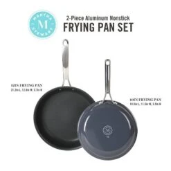 Martha Stewart Lockton 2pc (10" And 12") Frying Pan Set Gray: Aluminum Nonstick Cookware, Smooth Surface & Gas Compatible -Target KitchenAid GUEST 8022a83a ed53 4eb5 b716 b5271bb61249