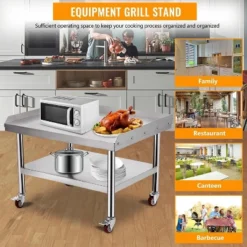 Acekool Stainless Steel Equipment Grill Stand Table, Adjustable Legs, Edge Baffle, Heavy Duty Shelf, Kitchen Prep Station -Target KitchenAid GUEST 802adb89 5636 4145 a83d eee7d873c4a1