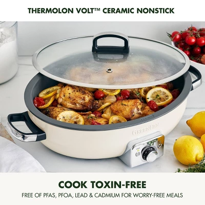 GreenPan Elite 5.5qt Oval Electric Skillet 4 GreenPan Elite 5.5qt Oval Electric Skillet - Image 2