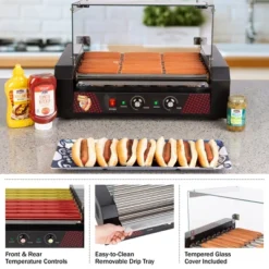 Great Northern Popcorn Hot Dog Roller Machine With Cover & Drip Tray – 1170W Stainless-Steel Cooker With 9 Rollers – 24 Hotdog Capacity Electric Grill 15 Great Northern Popcorn Hot Dog Roller Machine With Cover & Drip Tray – 1170W Stainless-Steel Cooker With 9 Rollers – 24 Hotdog Capacity Electric Grill -Target KitchenAid GUEST 8072d476 9f21 4548 8acc 0baae202508f