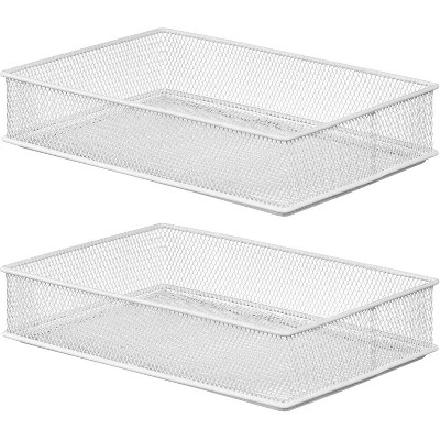 YBM Home White Mesh Drawer And Desk Organizer Tray, Pack Of 2 11 YBM Home White Mesh Drawer And Desk Organizer Tray, Pack Of 2 - Image 9