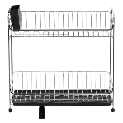 IRIS 2 Tier Stainless Steel Compact Dish Rack 3 IRIS 2 Tier Stainless Steel Compact Dish Rack