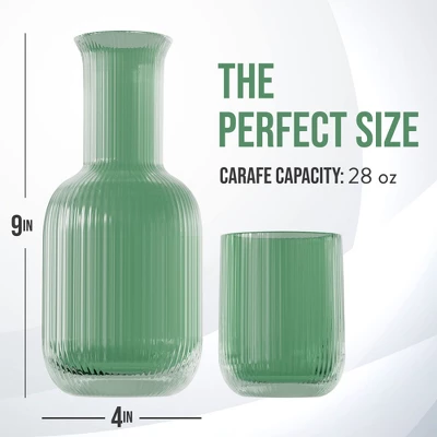 American Atelier Bedside 28 Oz Water Carafe With Tumbler/Lid - Green 6 American Atelier Bedside 28 Oz Water Carafe With Tumbler/Lid - Green - Image 4