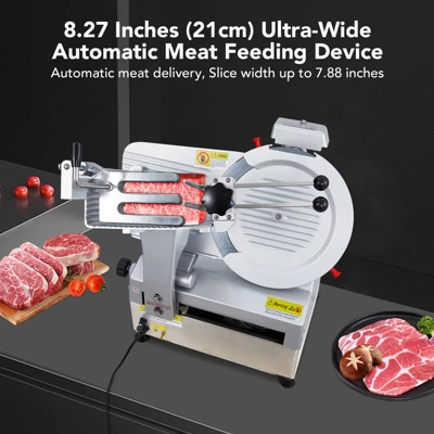 Garvee Automatic Meat Slicer, Deli Slicer With 12" Carbon Steel Blade, Meat Slicer Machine For Commercial/Home Use 4 Garvee Automatic Meat Slicer, Deli Slicer With 12" Carbon Steel Blade, Meat Slicer Machine For Commercial/Home Use - Image 2