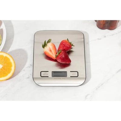 Digital Food Scale – 11 LB Capacity, Tare Function, Stainless Steel, LCD Display, 2 AAA Batteries Included, Ideal For Cooking, Baking, And Kitchen Use 9 Digital Food Scale – 11 LB Capacity, Tare Function, Stainless Steel, LCD Display, 2 AAA Batteries Included, Ideal For Cooking, Baking, And Kitchen Use - Image 7