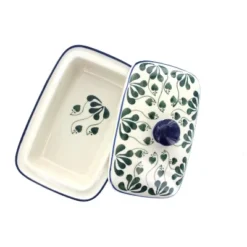 Blue Rose Polish Pottery 294 Ceramika Artystyczna Butter Dish