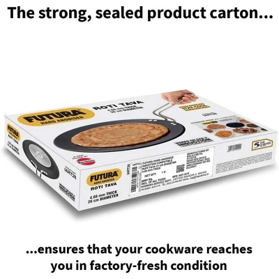 Hawkins Futura 10.25" Hard Anodized Concave Tava Griddle: Aluminum Surface, Induction & Gas Compatible, Hand Wash 7 Hawkins Futura 10.25" Hard Anodized Concave Tava Griddle: Aluminum Surface, Induction & Gas Compatible, Hand Wash - Image 5