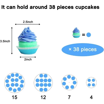 Four-Tier Acrylic Cupcake Stand, Large Cupcake Tray + LED String Lights Top Choice For Wedding & Birthday Party Decorations 5 Four-Tier Acrylic Cupcake Stand, Large Cupcake Tray + LED String Lights Top Choice For Wedding & Birthday Party Decorations - Image 3