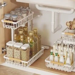 Boersma Adjustable Height 2-Tier Metal Drawer Organizer – Under Sink Storage Rack With Sliding Baskets For Kitchen, Bathroom, Pantry，Black -Target KitchenAid GUEST 81fb48a3 83e9 4d59 9f91 8b8f023a2de5