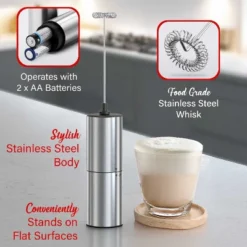 Brentwood Battery-Operated Electric Milk Frother And Drink Mixer With Stainless Steel Whisk In Silver -Target KitchenAid GUEST 82708e0a 52b4 4e03 891c dc3c6e6acdee