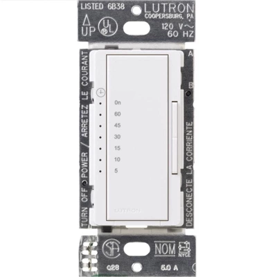 Lutron - Maestro - Indoor - Countdown Timer - 120 V - White 3 Lutron - Maestro - Indoor - Countdown Timer - 120 V - White