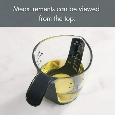 (4 Pack) 1/4C Plastic Mini Measuring Cup, Black/Transparent 7 (4 Pack) 1/4C Plastic Mini Measuring Cup, Black/Transparent - Image 5