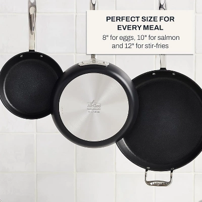 All-Clad HA1 Hard Anodized Non Stick Fry Pan Set 3 Piece, 8, 10, 12 Inch 3 All-Clad HA1 Hard Anodized Non Stick Fry Pan Set 3 Piece, 8, 10, 12 Inch