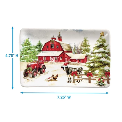 Park Designs Christmas At The Farm Red Spoon Rest 5 Park Designs Christmas At The Farm Red Spoon Rest - Image 3