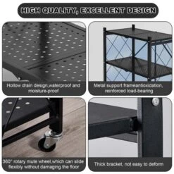 1 Set Of Carbon Steel Kitchen Rack Floor-Standing Free Installation Large Folding Shelf 12 1 Set Of Carbon Steel Kitchen Rack Floor-Standing Free Installation Large Folding Shelf -Target KitchenAid GUEST 83ae61e3 8aed 42ae 9bd3 230eec24c410