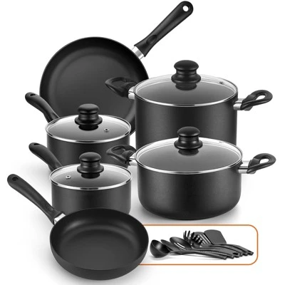 SKONYON 16Pcs Nonstick Pots And Pans Set Hard-Anodized Cookware Set With Lid And Cooking Utensils 13 SKONYON 16Pcs Nonstick Pots And Pans Set Hard-Anodized Cookware Set With Lid And Cooking Utensils - Image 11