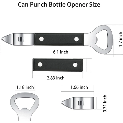 Can Punch Bottle Opener, Manual Stainless Steel Can Opener 1 Pack 4 Can Punch Bottle Opener, Manual Stainless Steel Can Opener 1 Pack - Image 2