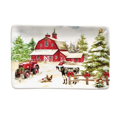 Park Designs Christmas At The Farm Red Spoon Rest 7 Park Designs Christmas At The Farm Red Spoon Rest - Image 5