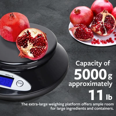Smart Weigh Digital Scale With Removable Bowl - 11lbs 5 Smart Weigh Digital Scale With Removable Bowl - 11lbs - Image 3