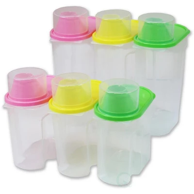 Basicwise BPA-Free Plastic Food Saver, Kitchen Food Cereal Storage Containers With Graduated Cap 8 Basicwise BPA-Free Plastic Food Saver, Kitchen Food Cereal Storage Containers With Graduated Cap - Image 6