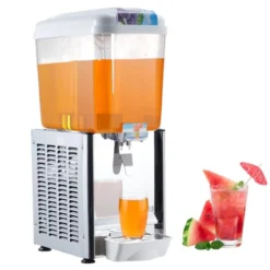 Garvee Commercial Beverage Dispenser, 1 Tanks 4.75 Gallon 18L Commercial Juice Dispenser, 18 Liter Per Tank, 180W Stainless Steel