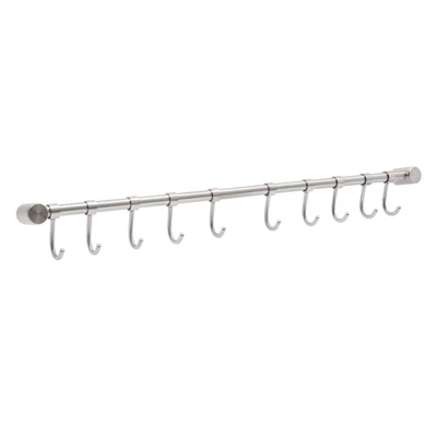 YIYIBYUS Kitchen Stainless Steel Pot Hanging Racks With 10 Pcs Hooks 8 YIYIBYUS Kitchen Stainless Steel Pot Hanging Racks With 10 Pcs Hooks - Image 6