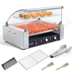 Hot Dog Roller, 24 Capacity 9-Roller Sausage Grill - 1350W Stainless Steel Machine With Cover For Commercial & Parties 15 Hot Dog Roller, 24 Capacity 9-Roller Sausage Grill - 1350W Stainless Steel Machine With Cover For Commercial & Parties -Target KitchenAid GUEST 85481479 4a9c 444e 8e78 987e299b7fa2