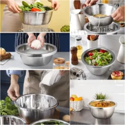 Colander 304 Stainless Steel 3-quart With Mixing Bowls, Dishwasher Safe. (2PC) -Target KitchenAid GUEST 856ebc7e 5298 49f7 8f42 8387ef67437e