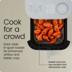 Chefman Crispinator 8-Quart Air Fryer With Powerful, Whisper-Quiet DC Motor & 450°F Max Temp -Target KitchenAid GUEST 858d2497 5d02 4e34 8997 8c34a1771b58