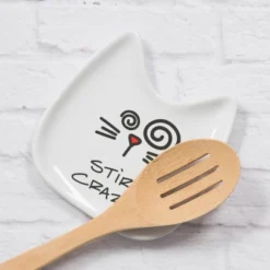Pavilion Gift Company - Stir Crazy - 5" Ceramic Spoon Rest - Spoon Rests