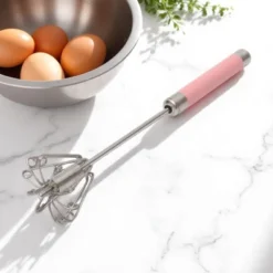 Unique Bargains 12" Semi-Automatic Loop Whisk Dishwasher Safe Stainless Steel Pink Silver Tone -Target KitchenAid GUEST 86e9be64 98d0 4421 9338 a41f1ab5ed1c