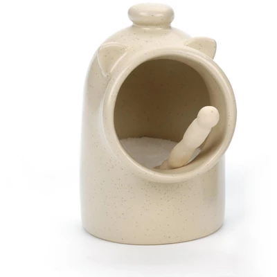 RSVP International Stoneware Salt Pig - Oat 8 RSVP International Stoneware Salt Pig - Oat - Image 6