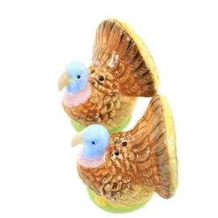 Tabletop 2.5 Inch Classic Harvest Turkey S&P , Thanksgiving Gobble (2PC)