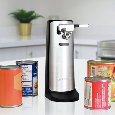 Kenmore 3-In-1 Electric Can Opener Knife Sharpener Bottle Opener: Stainless Steel, Freestanding, Silver, 2-Year Warranty 7 Kenmore 3-In-1 Electric Can Opener Knife Sharpener Bottle Opener: Stainless Steel, Freestanding, Silver, 2-Year Warranty - Image 5