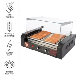 Great Northern Popcorn Hot Dog Roller Machine With Cover & Drip Tray – 1170W Stainless-Steel Cooker With 9 Rollers – 24 Hotdog Capacity Electric Grill 16 Great Northern Popcorn Hot Dog Roller Machine With Cover & Drip Tray – 1170W Stainless-Steel Cooker With 9 Rollers – 24 Hotdog Capacity Electric Grill -Target KitchenAid GUEST 8782ccf4 0c8d 4134 bee6 8a60e44abdc7