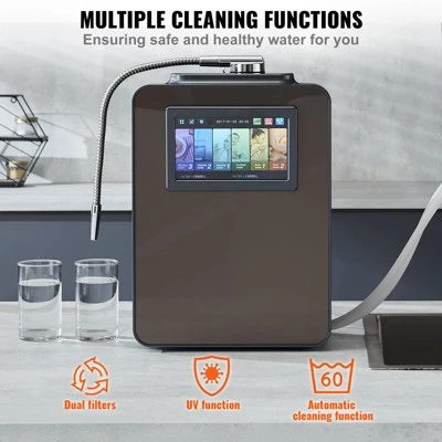 VEVOR Alkaline Water Ionizer Machine, PH 2.5-11.2 Alkaline Acidic Hydrogen Water Purifier, 6 Water Settings Home Filtration System, Up To -850mV ORP 6 VEVOR Alkaline Water Ionizer Machine, PH 2.5-11.2 Alkaline Acidic Hydrogen Water Purifier, 6 Water Settings Home Filtration System, Up To -850mV ORP - Image 4