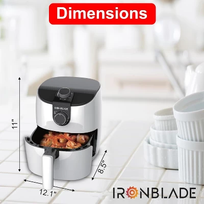EMB IronBlade Series Multi-Functional Air Fryer, 1500W, 3.7 Quart Capacity, Adjustable Timer, Non-Slip Handle, 105°F To 400°F Temperature Range 6 EMB IronBlade Series Multi-Functional Air Fryer, 1500W, 3.7 Quart Capacity, Adjustable Timer, Non-Slip Handle, 105°F To 400°F Temperature Range - Image 4