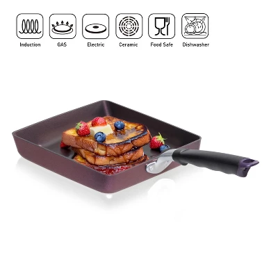 TECHEF Tamagoyaki Japanese Omelette Pan/Egg Pan - Large/Purple 4 TECHEF Tamagoyaki Japanese Omelette Pan/Egg Pan - Large/Purple - Image 2