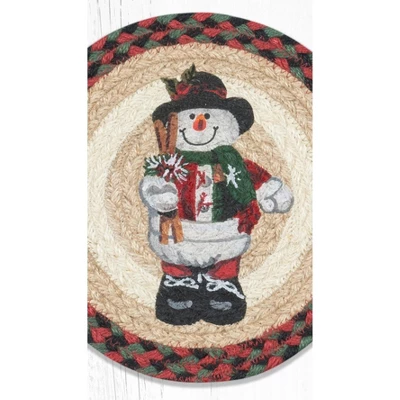 Earth Rugs Snowman In Top Hat Round Trivet – Rustic Holiday Kitchen Hot Pad 10"x10" 4 Earth Rugs Snowman In Top Hat Round Trivet – Rustic Holiday Kitchen Hot Pad 10"x10" - Image 2