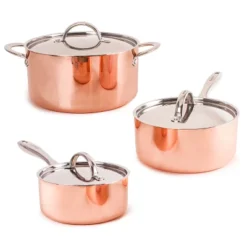 BergHOFF Copper Tri-Ply 6Pc Cookware Set, Matching Lids, Polished -Target KitchenAid GUEST 88e2a36b be78 4ea8 aa99 7df6a9c3895e