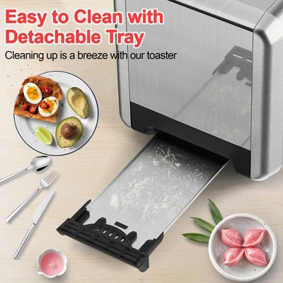 WHALL ULTRA 2 Slice Toaster, Touchscreen Toaster 2 Slice, Bagel Toaster, Extra Wide Slot Toaster 9 WHALL ULTRA 2 Slice Toaster, Touchscreen Toaster 2 Slice, Bagel Toaster, Extra Wide Slot Toaster - Image 7