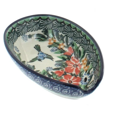 Blue Rose Polish Pottery 381 Ceramika Artystyczna Small Spoon Rest 16 Blue Rose Polish Pottery 381 Ceramika Artystyczna Small Spoon Rest - Image 14