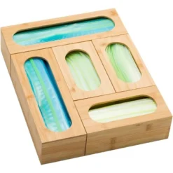 Bartnelli 5pc Bamboo Kitchen Drawer Organizer – Labeled For Gallon, Quart, Sandwich, Snack Bags -Target KitchenAid GUEST 8965b74c 1800 4ff5 b4fb 243860a32111